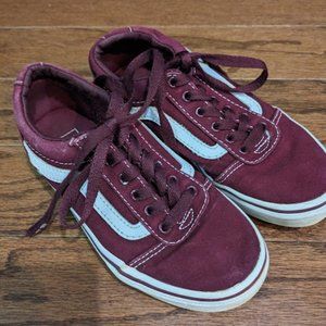 Maroon Kids Vans Low